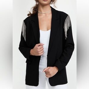 BB Dakota Black Blazer with Silver Accents